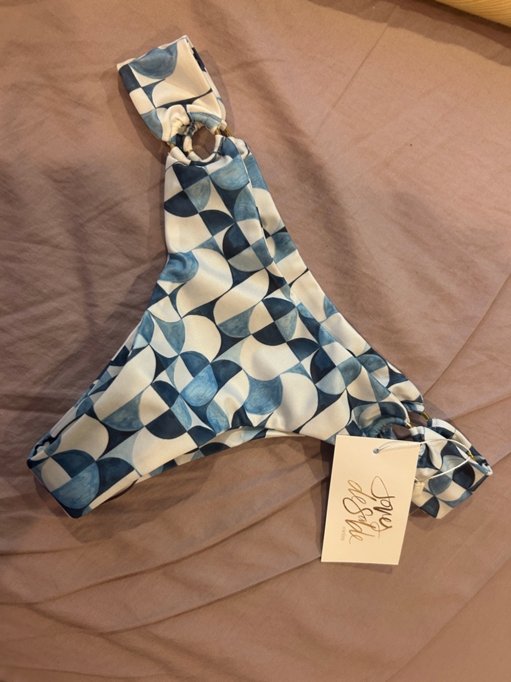 Hanna Blue Geo-Print Bikini Bottom